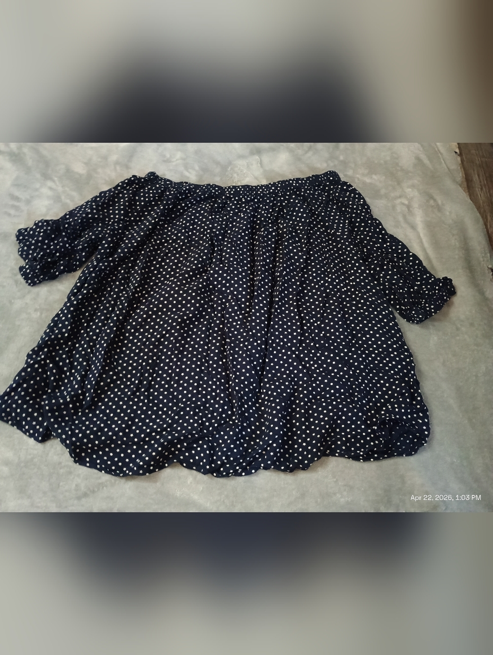 Women's 3x Polka Dot Off The Shoulder Blouse